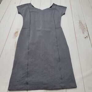 Max Mara knit woven sheath dress Italy professional office 46